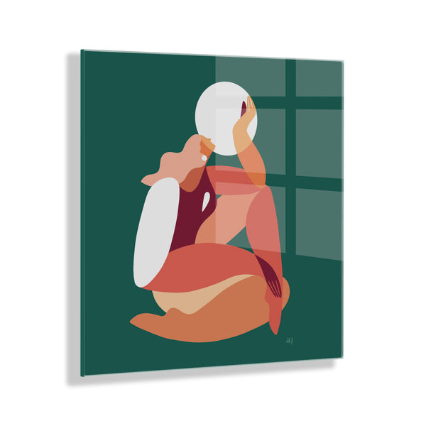 kate & laurel How the Sun Loves the Moon Floating Acrylic Art by Maggie Stephenson