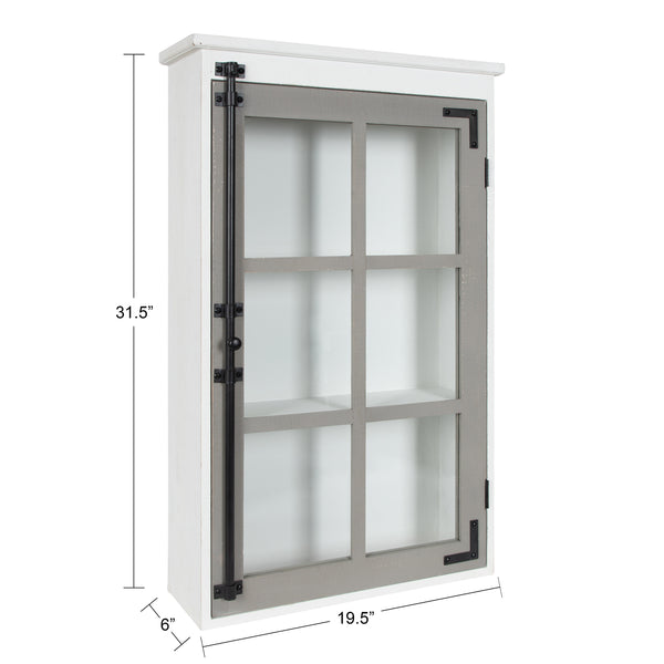 Kate & Laurel Hutchins Decorative One Door Wood Wall Cabinet