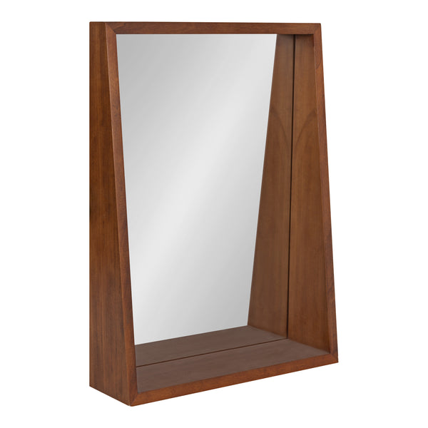 kate & laurel Hutton Wood Framed Wall Mirror with Shelf