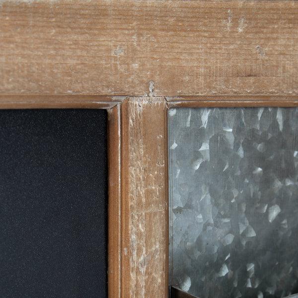 Kate & Laurel Idamae Wood Framed Chalkboard Wall Organizer