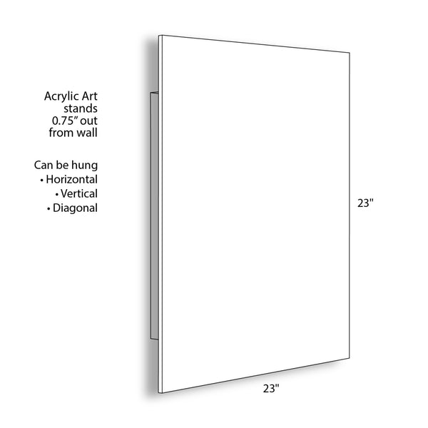 Kate & Laurel Inner Battle Floating Acrylic Art By Shatha Al Dafai