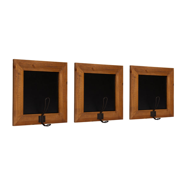 Kate & Laurel Jeran Wall Mounted Wood Chalkboards 3 Piece Set