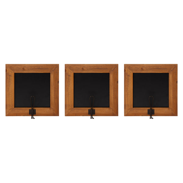 kate & laurel Jeran Wall Mounted Wood Chalkboards 3 Piece Set