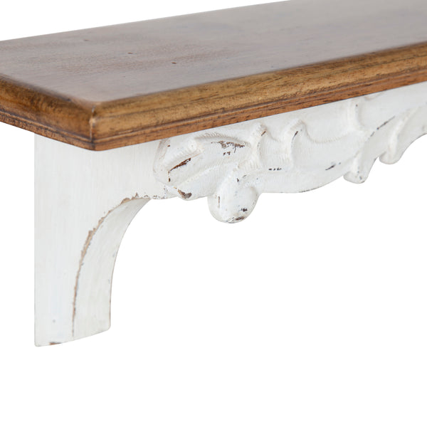 Kate & Laurel Abberly Wood Wall Shelf