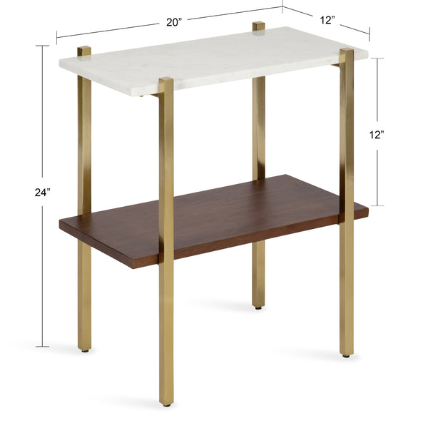 Kate & Laurel Abcott Wood And Metal Side Table