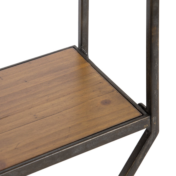 Kate & Laurel Adela Octagon Wood And Metal Shelf