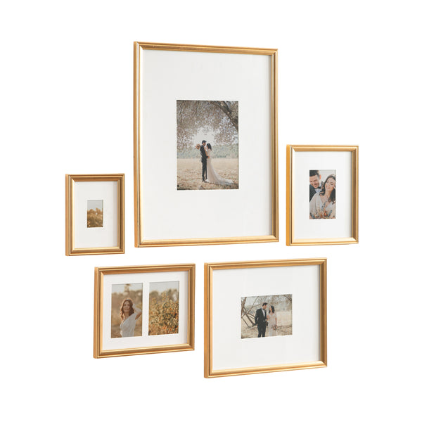 kate & laurel Adlynn 5 Piece Wall Picture Frame Set