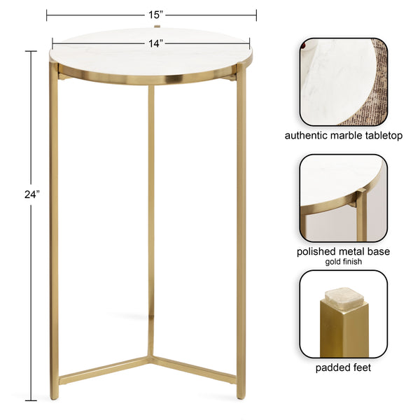 Kate & Laurel Aguilar Glam Side Table