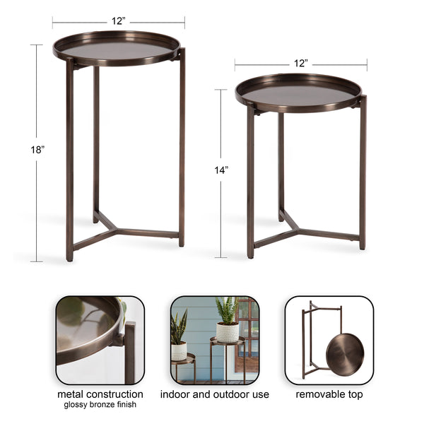 Kate & Laurel Aguilar Plant Stand Set