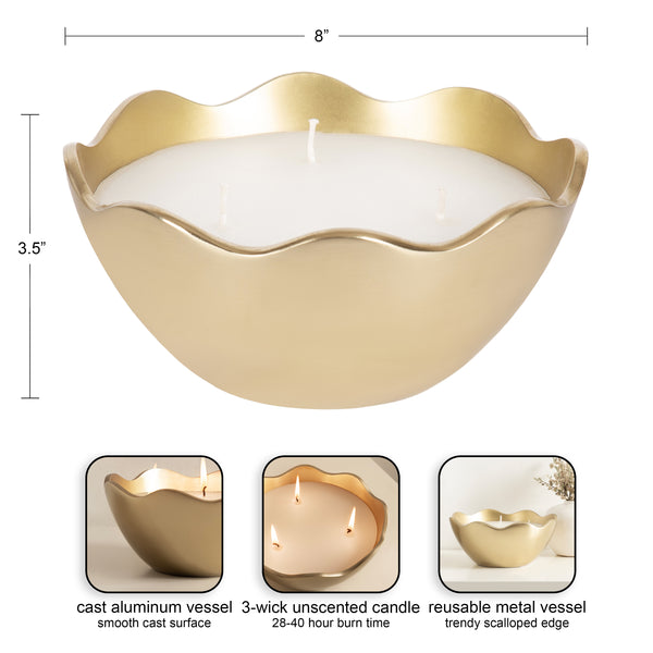 Kate & Laurel Alessia Metal Candle Bowl