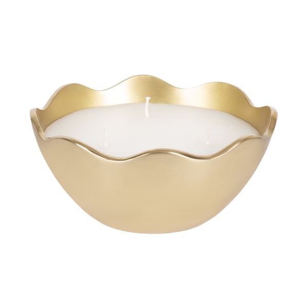 kate & laurel Alessia Metal Candle Bowl