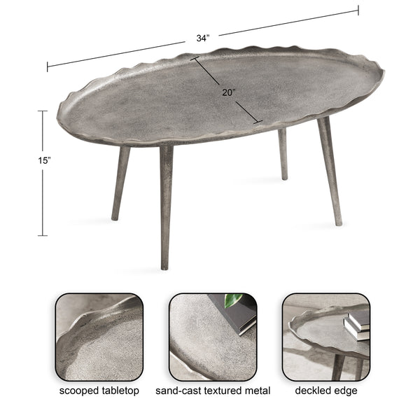 Kate & Laurel Alessia Oval Coffee Table