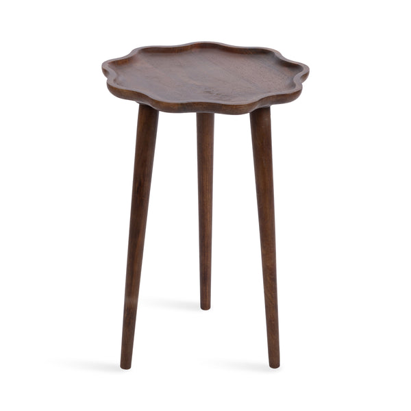 kate & laurel Alezar Scallop Wood Side Table