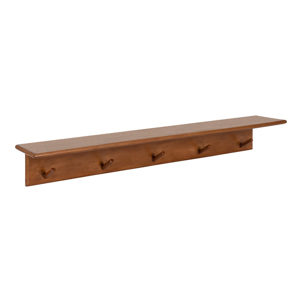 kate & laurel Alta Wood Shelf with 5 Posts