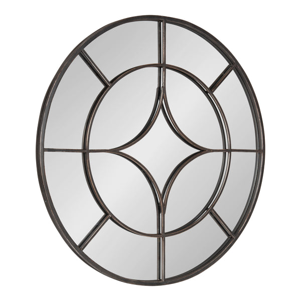 Kate & Laurel Angelis Overlaid Round Wall Mirror