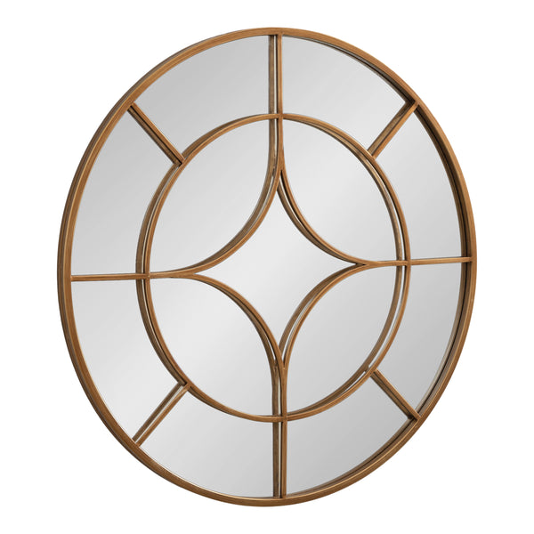 kate & laurel Angelis Overlaid Round Wall Mirror