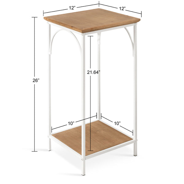 Kate & Laurel Anthea Wood And Metal End Table