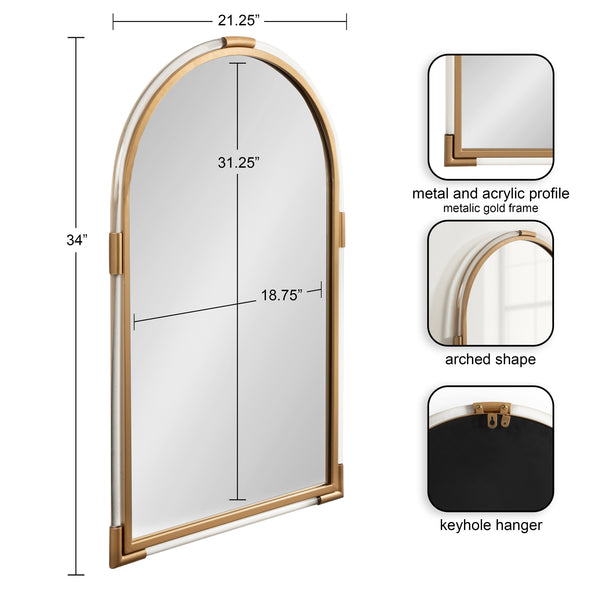 Kate & Laurel Arceo Arched Wall Mirror