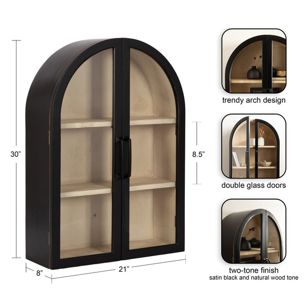 Kate & Laurel Arcott Arch Wall Cabinet
