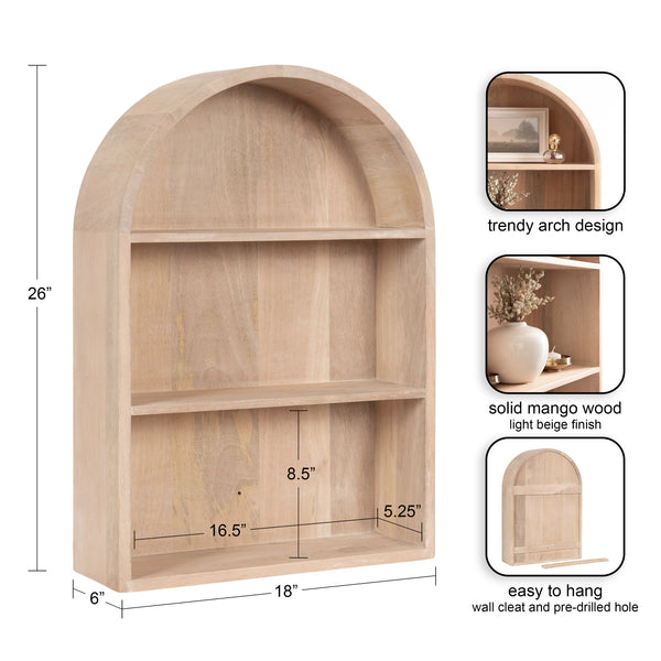 Kate & Laurel Arcott Arch Wall Shelf
