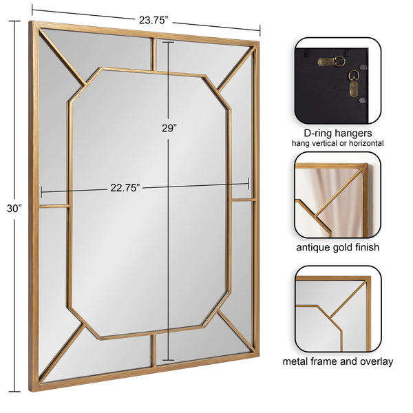 Kate & Laurel Ardithe Rectangle Wall Mirror