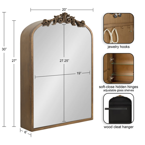 Kate & Laurel Arendahl Jewelry Cabinet With Mirror