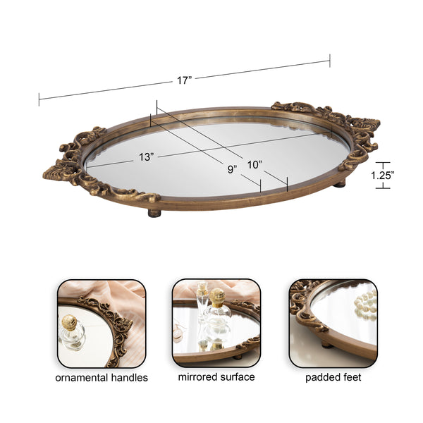 Kate & Laurel Arendahl Mirrored Decorative Tray