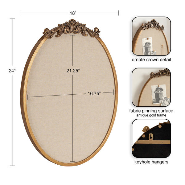 Kate & Laurel Arendahl Oval Framed Pinboard