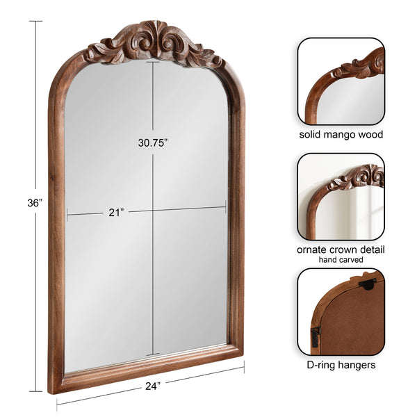 Kate & Laurel Arendahl Wood Arch Mirror
