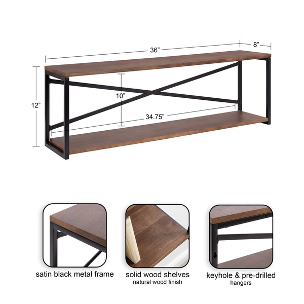 Kate & Laurel Ascott 2-Tier Wall Shelf