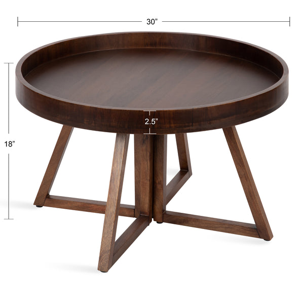 Kate & Laurel Avery Round Wood Coffee Table
