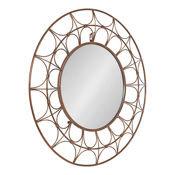 kate & laurel Avoca Decorative Round Mirror