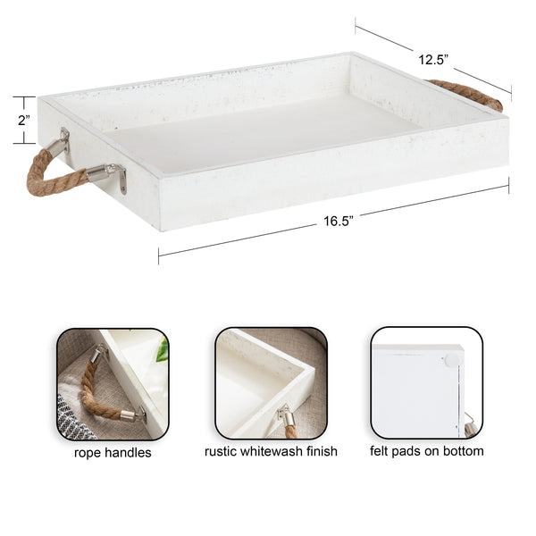 Kate & Laurel Bayville Wooden Decorative Tray