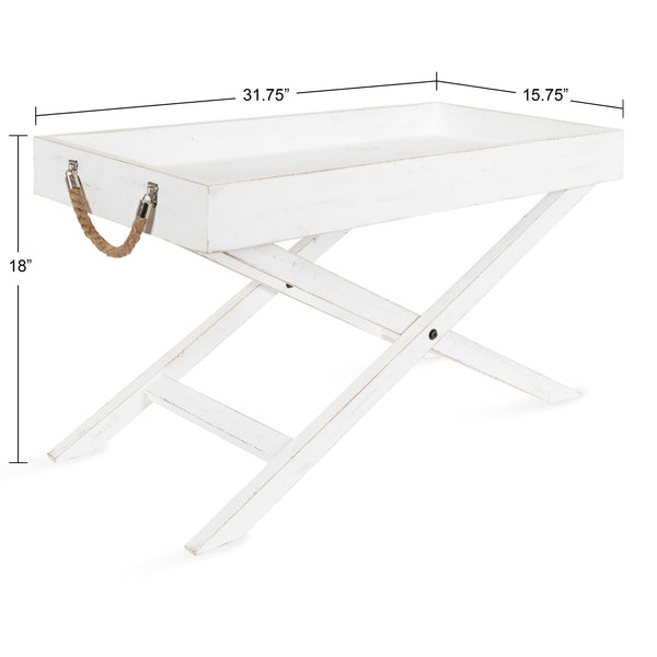 Kate & Laurel Bayville Wooden Tray Coffee Table