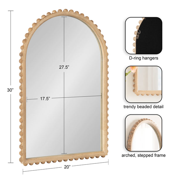 Kate & Laurel Beadbrook Arched Wall Mirror