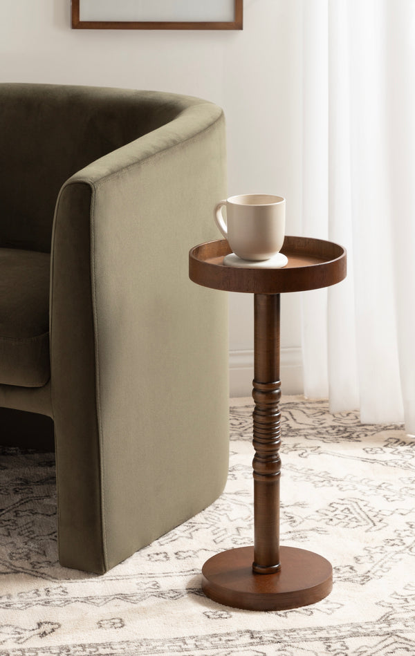 Kate & Laurel Bellport Pedestal End Table