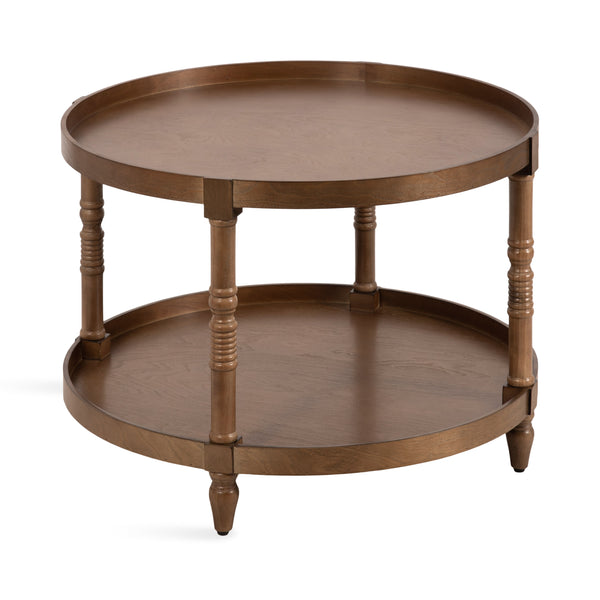 Kate & Laurel Bellport Round Wood Coffee Table