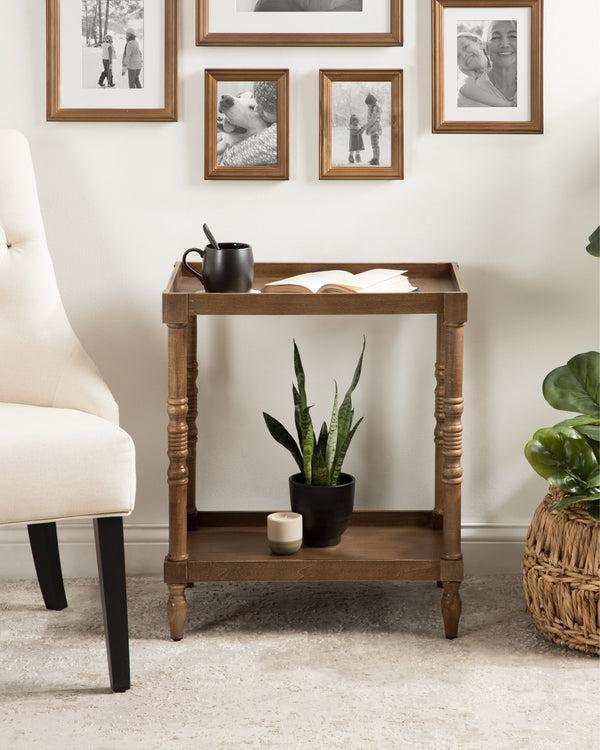 Kate & Laurel Bellport Wood Side Table With Shelf