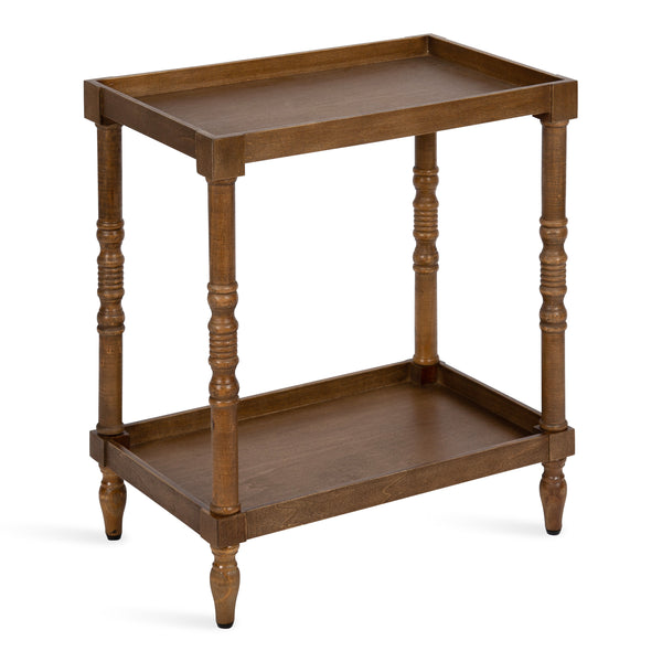 kate & laurel Bellport Wood Side Table with Shelf