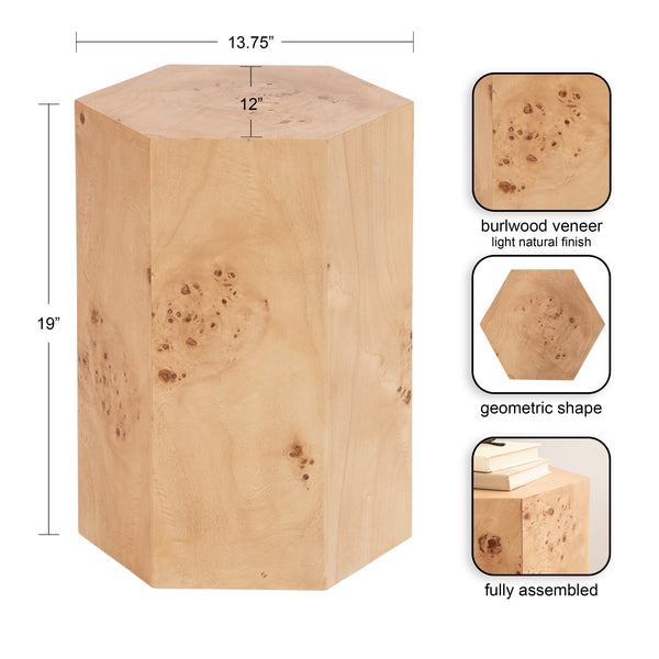 Kate & Laurel Berkett Hexagon Side Table