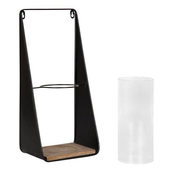 Kate & Laurel Blackwell Metal And Wood Sconce Set