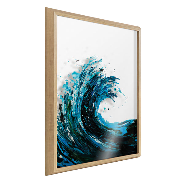 kate & laurel Blake Waves Framed Printed Art