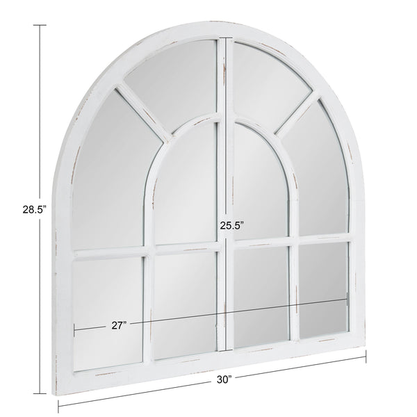 Kate & Laurel Boldmere Wide Arch Windowpane Mirror