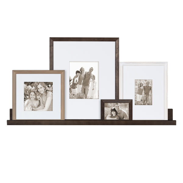 Kate & Laurel Bordeaux Wall Shelf With Frames Set