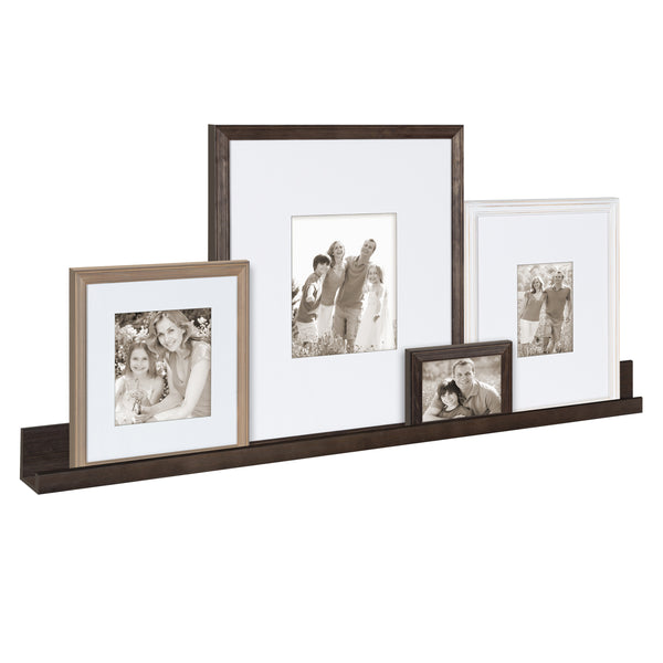 kate & laurel Bordeaux Wall Shelf with Frames Set
