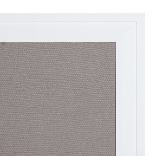 Kate & Laurel Bosc Framed Gray Linen Fabric Pinboard