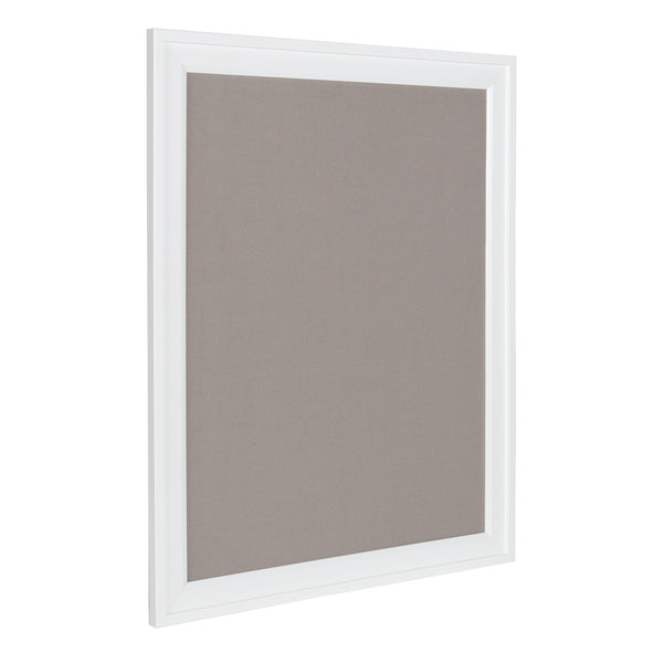 kate & laurel Bosc Framed Gray Linen Fabric Pinboard