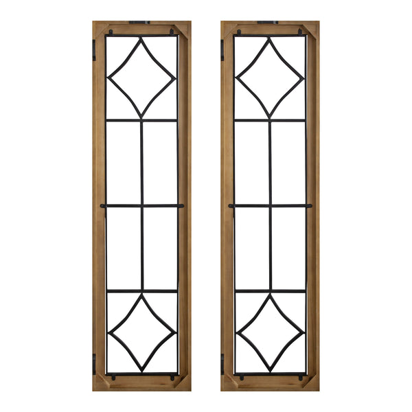 Kate & Laurel Brenham Wood And Metal Wall Plaque