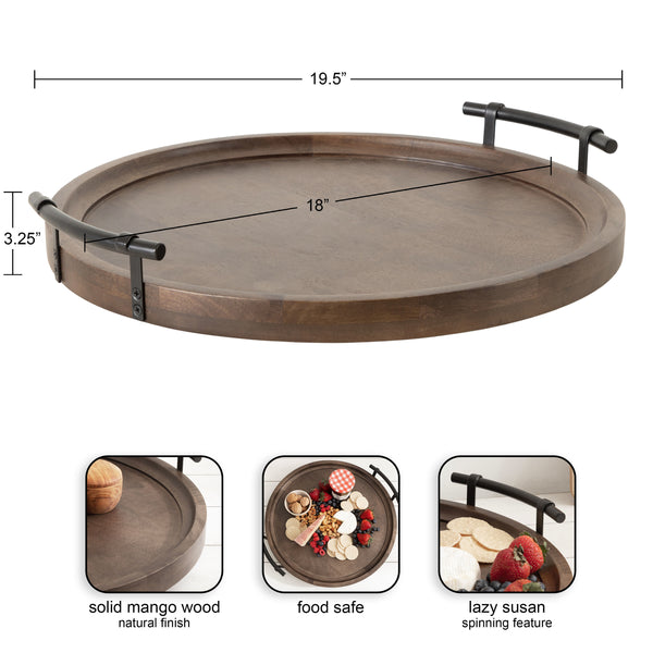Kate & Laurel Bruillet Lazy Susan Tray