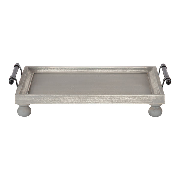 Kate & Laurel Bruillet Wooden Footed Tray